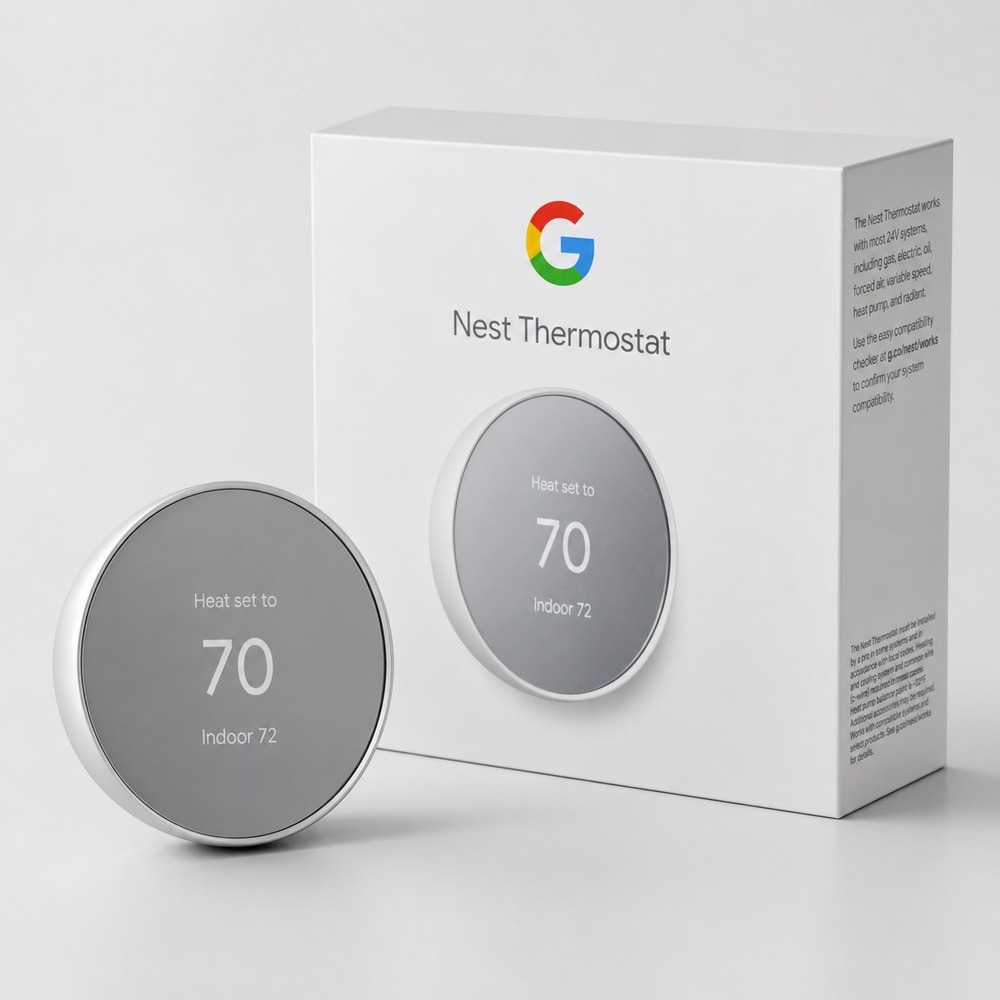 Google Nest Thermostat Smart Programmable Wi-Fi Thermostat Snow G4CVZ New Sealed